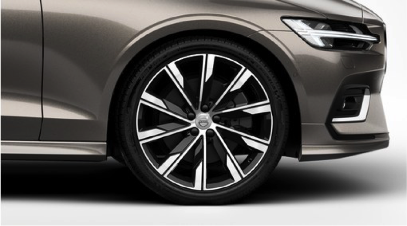 Komplette Räder, 20" 10-Spoke Turbine Black Diamond Cut Alloy Wheel