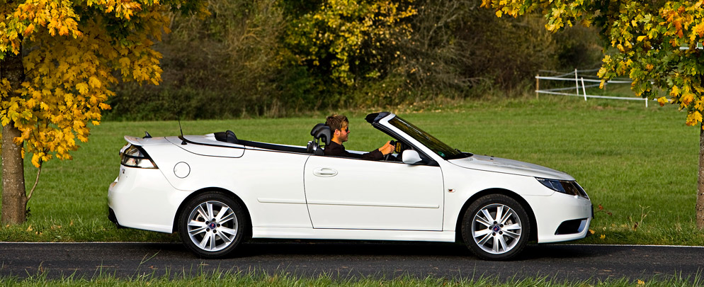 Das Saab 9-3 Cabrio im Autohaus am Goetheplatz / München